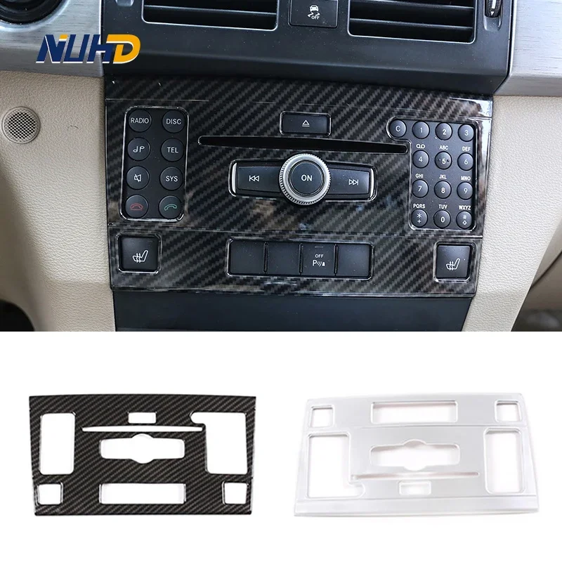 

Car Interior Front Center Audio Volume CD Media Control Panel Trim Protector Cover Sticker For Mercedes-Benz GLK X204 2010-2012