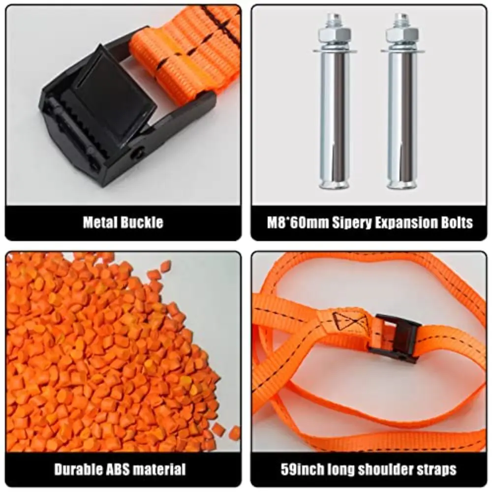 Durable ABS Propane Tank Holder Heavy Duty Stable Gas Cylinder Bracket Wall-Mounted Safety Belt Supported Wall Mounted Bracket