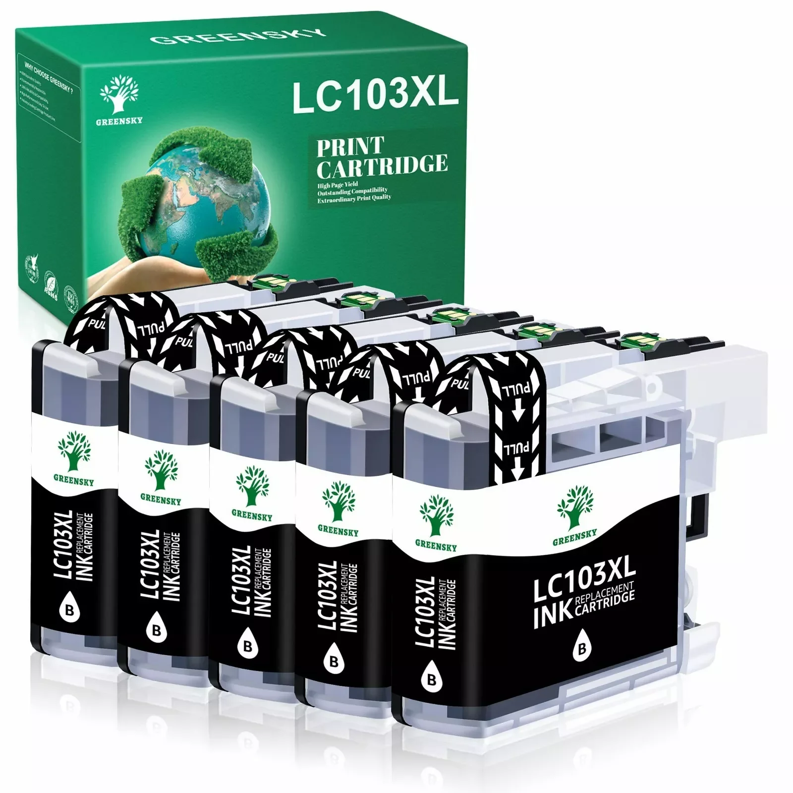 5 Premium LC103XL Ink Cartridge For Brother MFC-J470DW MFC-J475DW MFC-J870DW