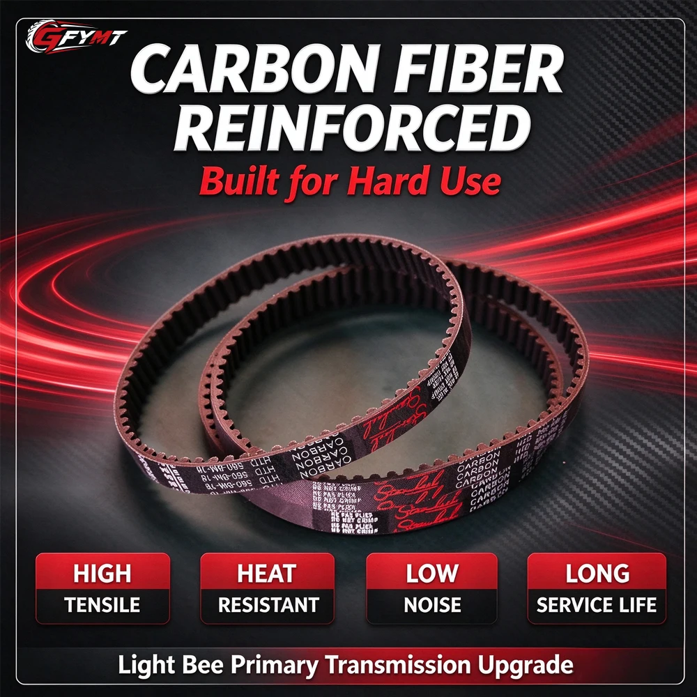 Wide Carbon Fiber Reinforced Timing Belt For Surron Light Bee High Torque Drive Belt Off Road Ebike Modification Accessories