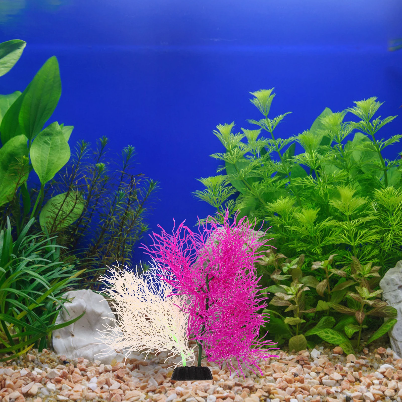

1pcs Lifelike Wear-Resistant Tank Plant Artificial Aquarium Decorative Ornament Fish Tank Landscape Desktop Decor