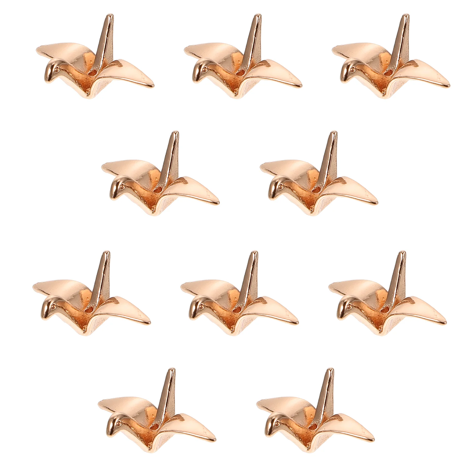 

10 Pcs Paper Crane Pendant Locket Kid Hairpin DIY Charms Party Clip Decorative Copper Girl Child Handmade Materials