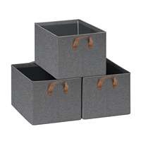 3PCS/Set Storage Boxes Fabric Organizer Boxes Clothing Storage Foldable Box Kid Toy Underwear Storage Wardrobe Home Organizer