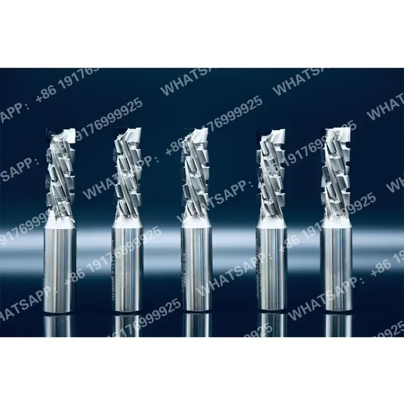 Factory Price PCD Side and Nesting CNC Milling Cutter PCD Diamond Spiral Router Bit Z=2+2 for Chipboard and Fibre Cement