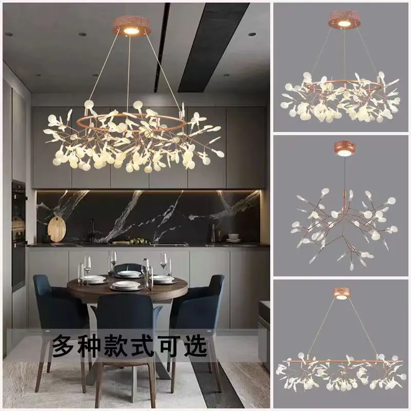 

Scandinavian Creative Firefly Chandelier, Modern Simple Luxury Lighting for Dining Room, Bedroom, Living Room