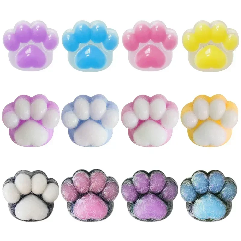 1pc mini gato pata squeeze brinquedo pingente de descompressão para crianças adultos recuperação lenta anti estresse liberação nova moda ornamento brinquedo