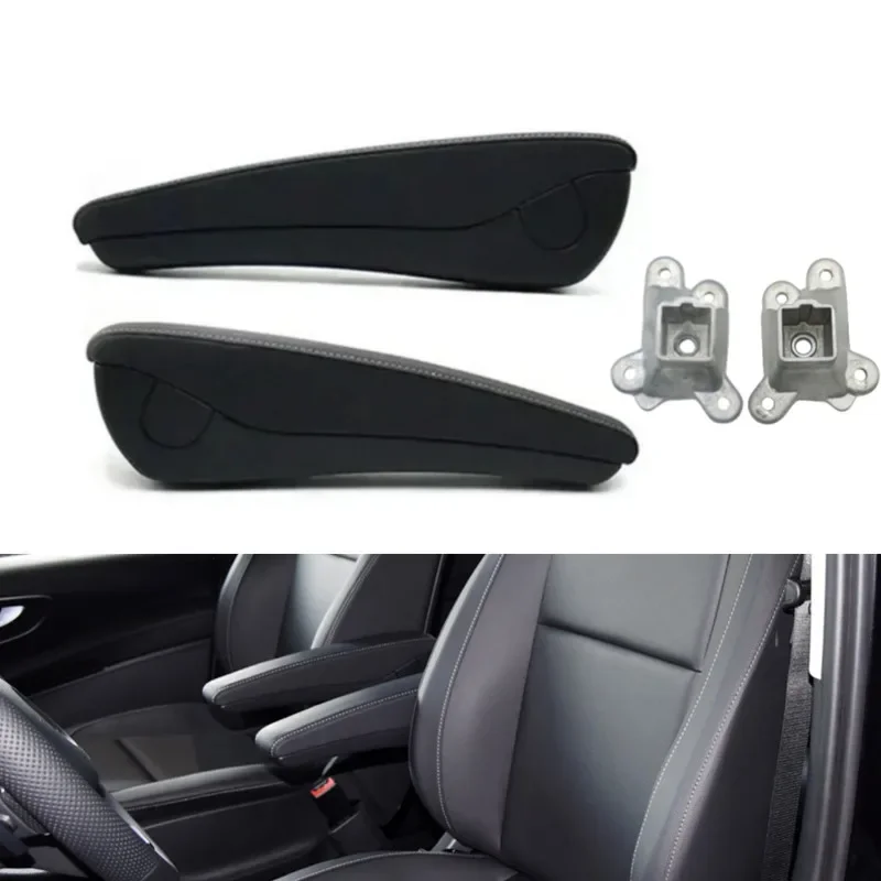 

Black Left Right Front Seat Fold Armrest With Adjustable Bracket For Mercedes-Benz V-Class Vito Metris W447 W448 V260 2014-2022