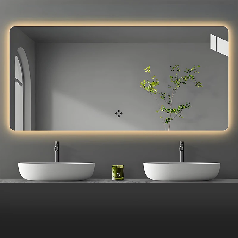 

Настраиваемое зеркало неправильной формы в современном стиле, светодиодная подсветка для ванной комнаты/туалета, водонепроницаемое зеркало, светодиодное зеркало, шкаф для ванной комнаты