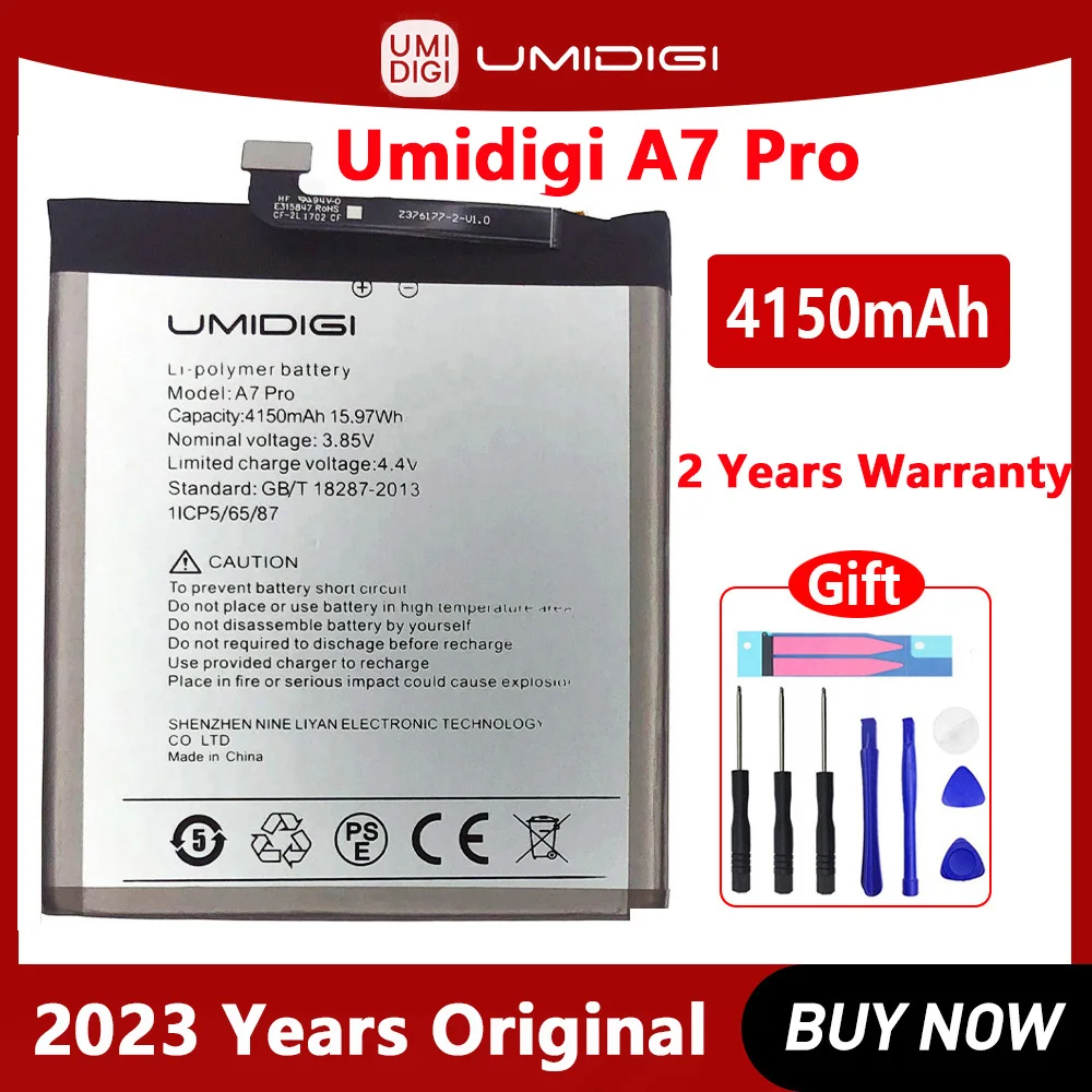 

Новый оригинальный аккумулятор A7 для телефона UMI UMIDIGI A7 PRO 4150 мАч, Высококачественная батарея с инструментами