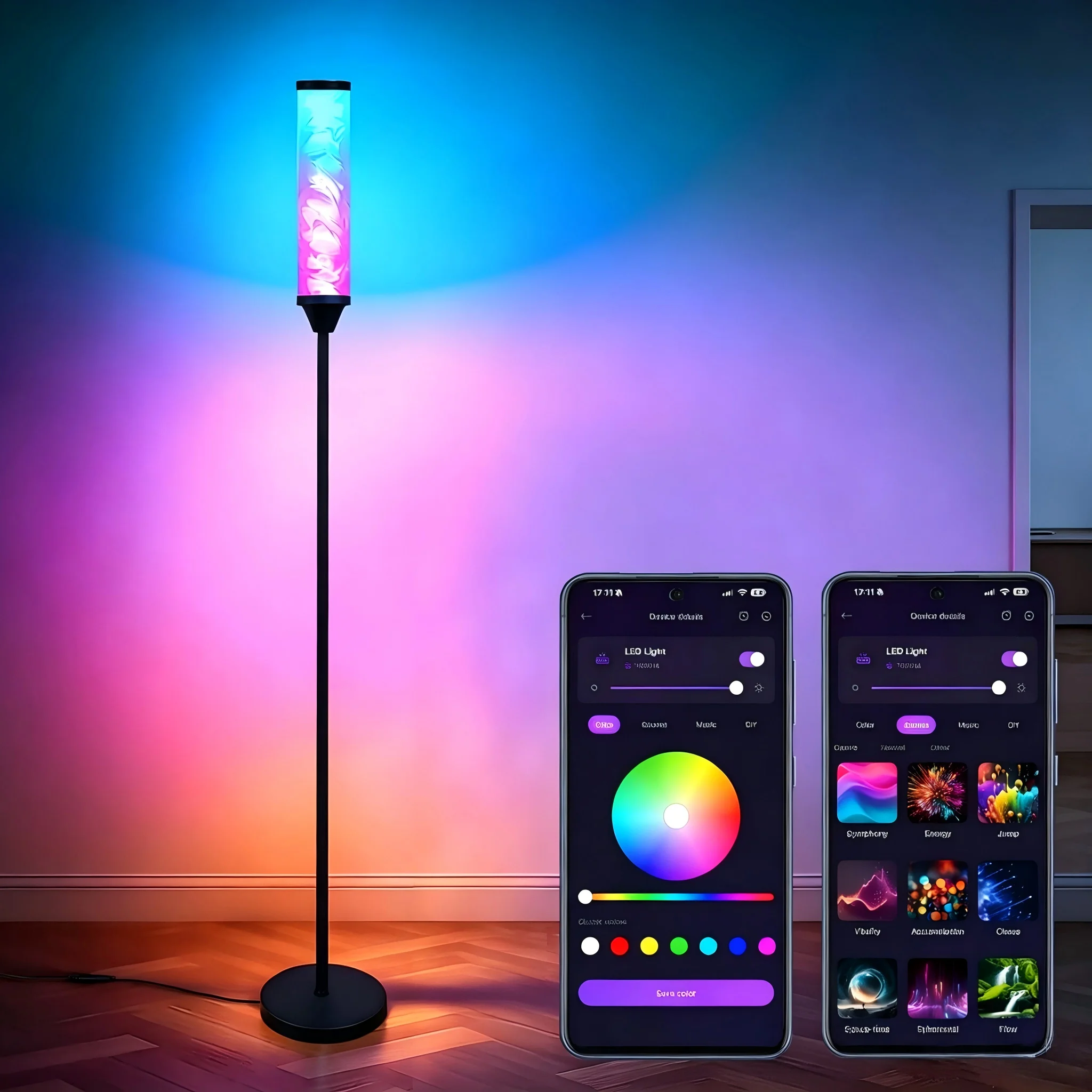 Home Decor App - Угловой напольный светильник RGB с эффектом