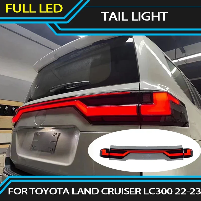 LED Tail Light for Toyota Land Cruiser LC300 2022-2023 Rear Running Lamp Brake Reverse Dynamic Turn Signal Taillight Assembly