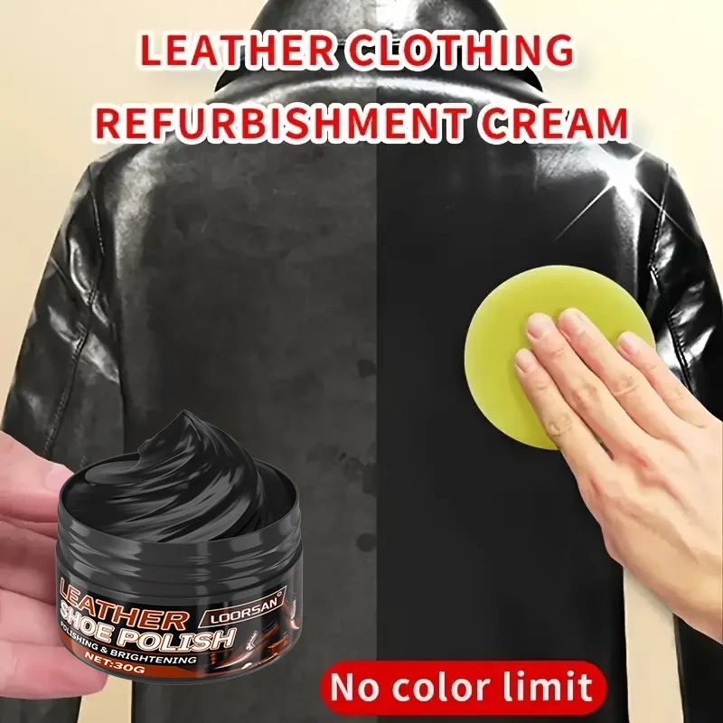 LOORSAN 30G Universal Leather Shoe Polish Refurbishment Cream for Shoes Bags Jackets Brightening And Polishing