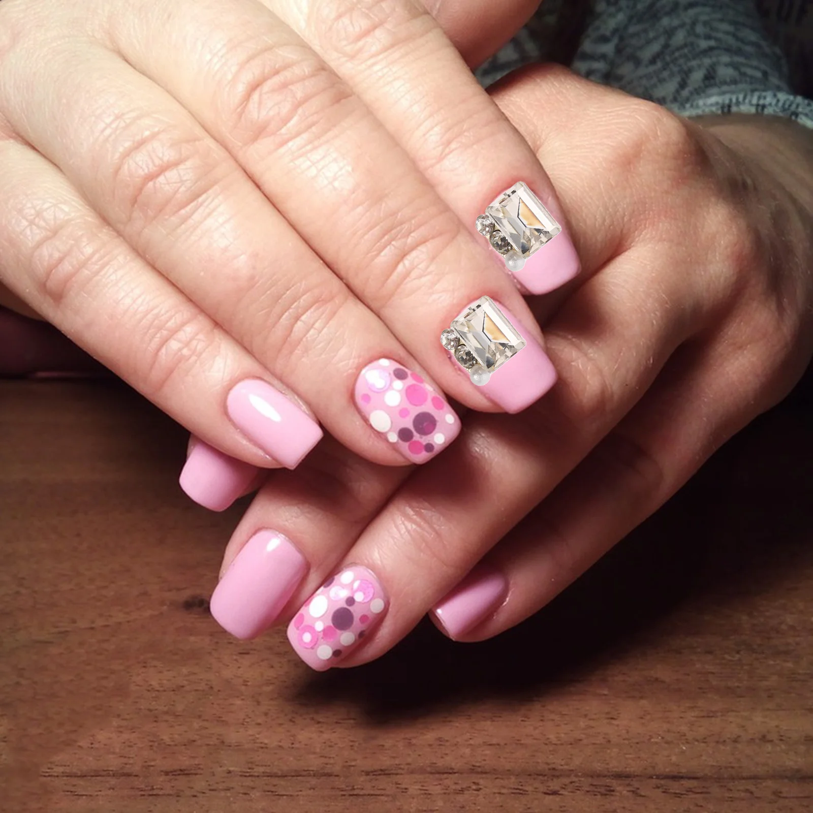 

48Pcs Nail Glass Rhinestones Transparent Flatback Charms for DIY Nail Art Wedding Party Daily Use Crafting Jewelry Making