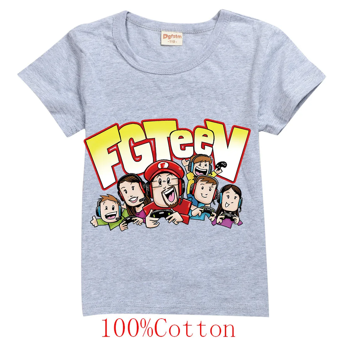 New FGTEEV Toddler Girls Shirt bambini t-Shirt 2023 bambini Summer top Hip-hop Casual teenager t-Shirt a maniche corte vendita calda