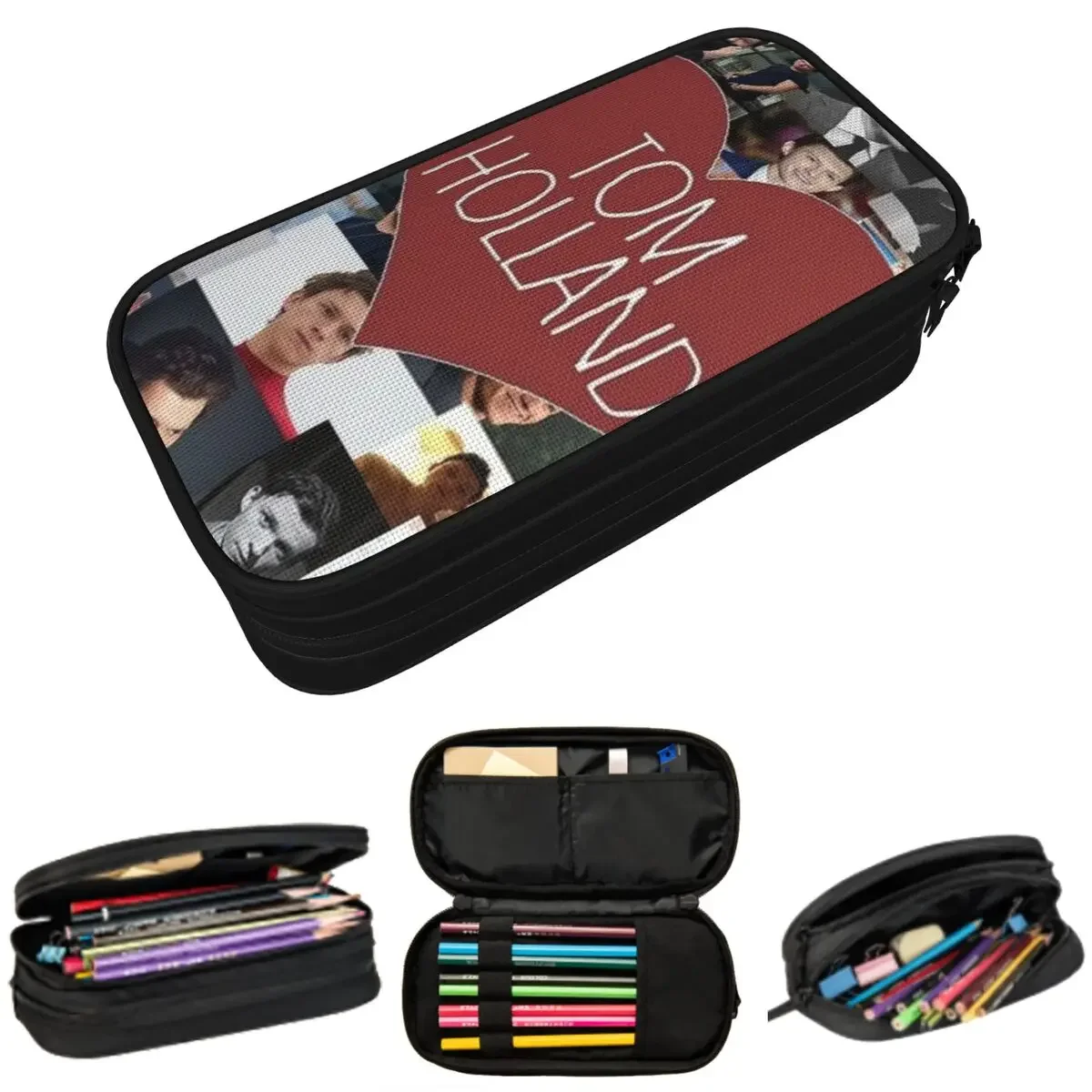 

Tom Holland Blanketstickers Pencil Cases Large Storage Pen Bags Pen Box Pencil Pouch For Boys Girls Students Stationery School