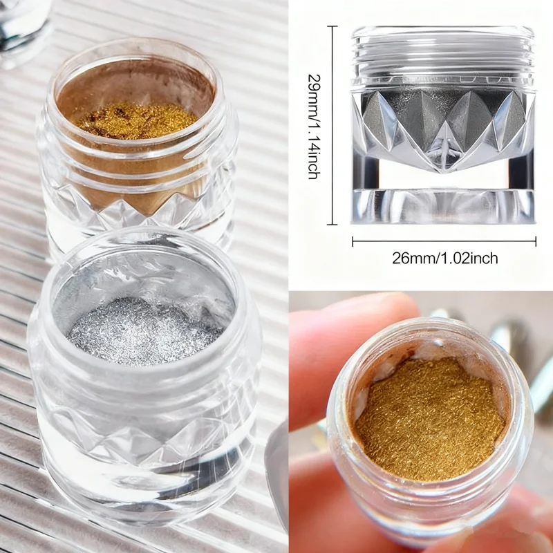 Goud zilver nagel galvaniseren magische spiegel poeder spiegelmeel laserpoeder nagel glitter en glitter