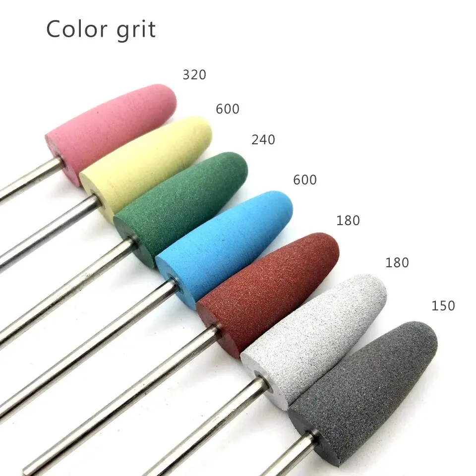 HYTOOS 10pcs Silicone Nail Drill Bit Rotary Polishing Tool Bits For Manicure Pedicure Nail Care Electric Drill Accessories