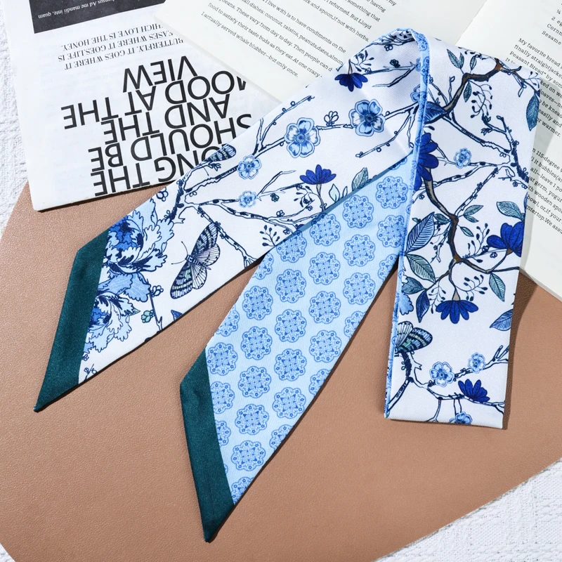 Lenço de seda feminino inverno nova chegada decorativa moda neckwear para senhoras