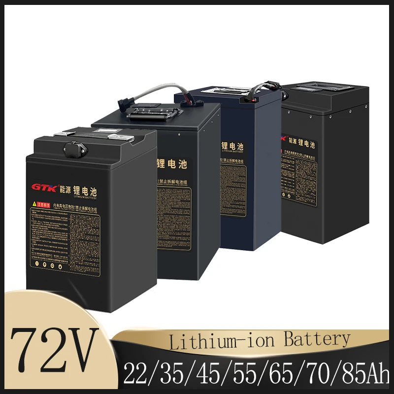 GTK 72V 22AH 35AH 45AH 55AH 70AH 85AH Lithium ion battery BMS 20S 3000W 5000W Electric pedal motorcycle motor turbine inverter