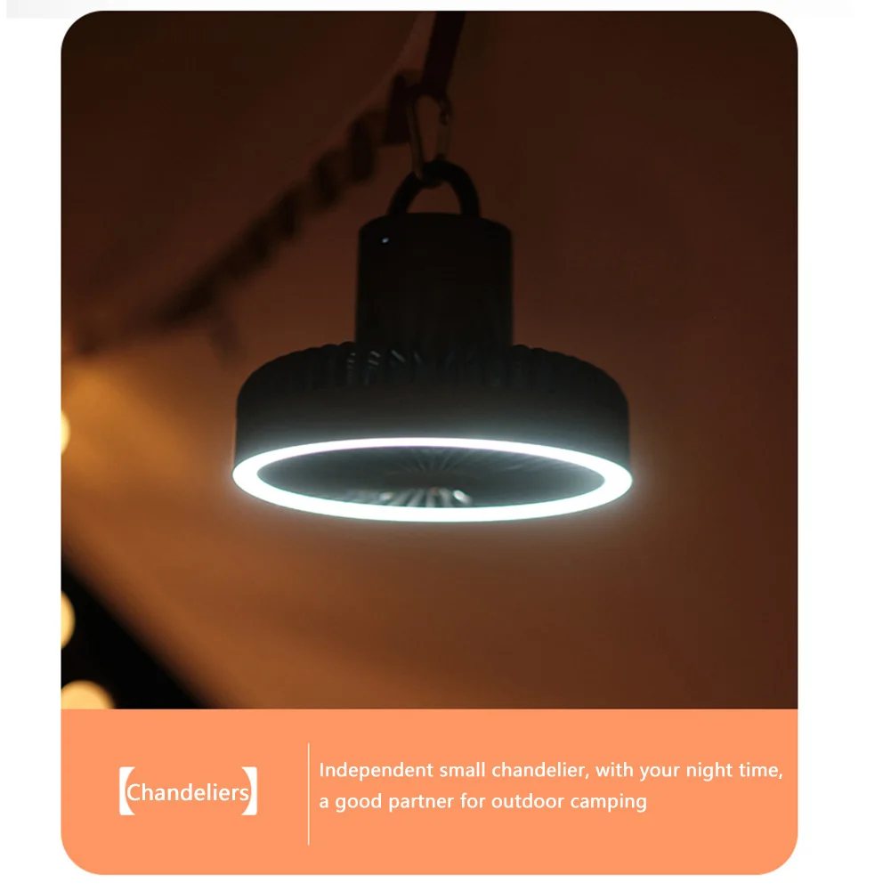 Camping Ceiling Fan Silent Brushless Motor for Home Office Car Indoor Outdoor - view 6