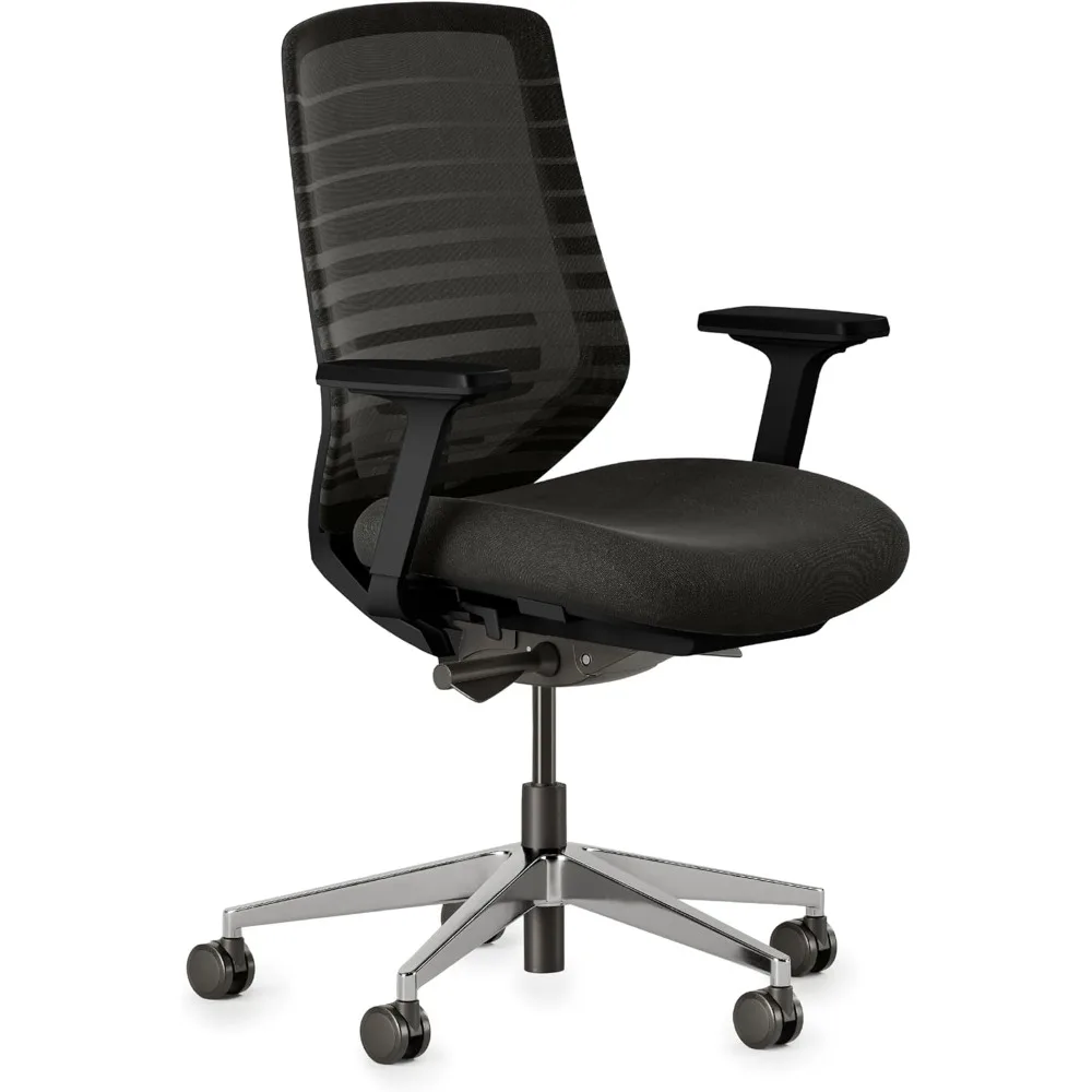 Ergonomic Chair - A Versatile Desk Chair with Adjustable Lumbar Support, Breathable Mesh Backrest, and Smooth Wheels