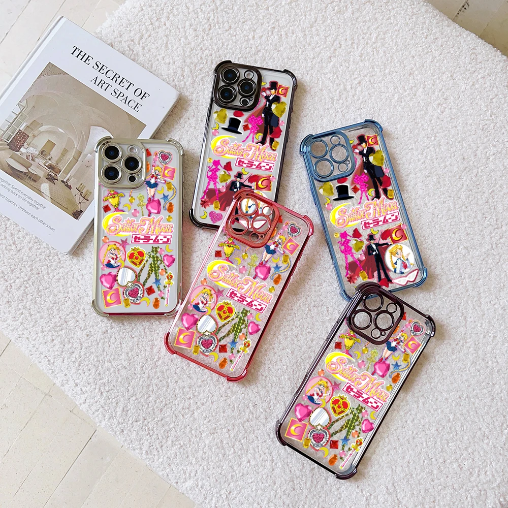 Anime S-SailorS M-MoonS Phone Case For Vivo Y77 Y38 Y36 Y50 Y28 Y27 Y17 Y16 Y15s V29e V27 V25 V23 S15 5G Shockproof Armor Cover