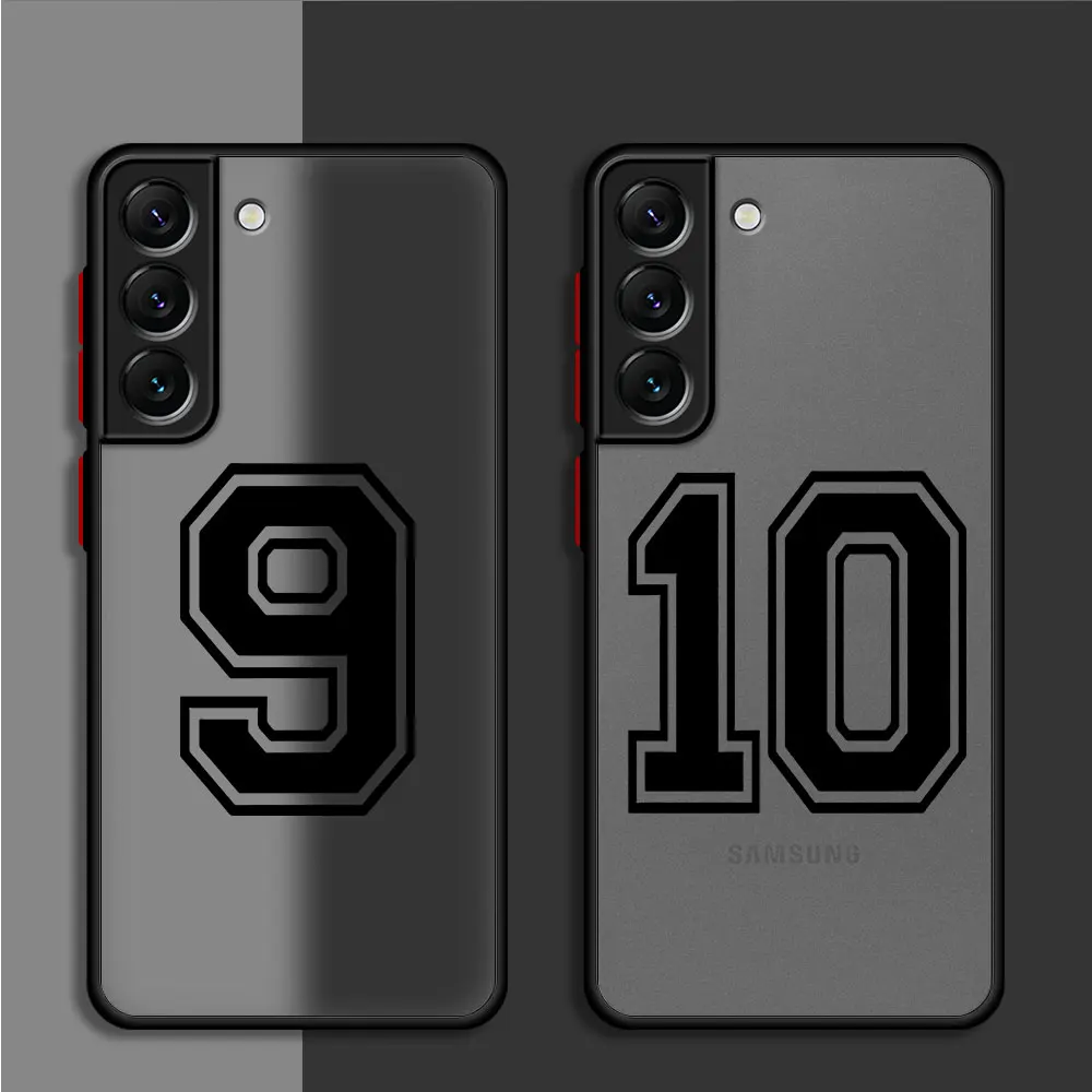 Cover Soft Funda Football Star Numbers Line Phone Case for Samsung Galaxy S21 S20 FE S23 Ultra S24 Ultra S9 S10 Lite S22 Plus