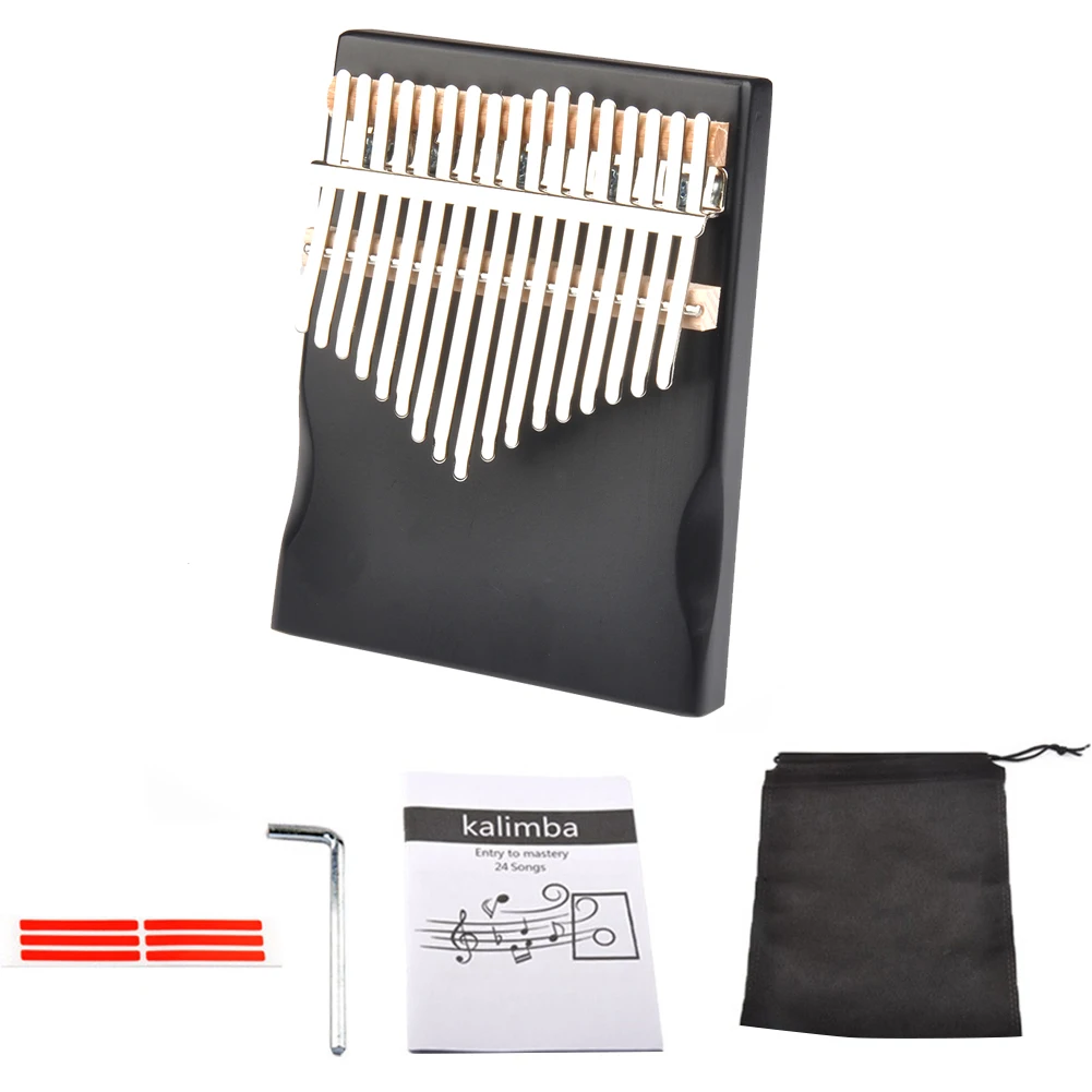 17 Keys Kalimba Pine Wood Musical Instrument Thumb Finger Piano Lightweight Portable Music Elements for Beginner