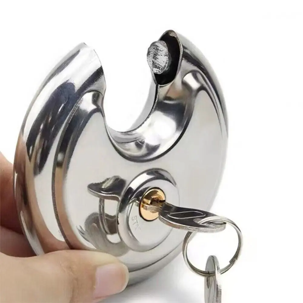 قفل فطيرة مستدير من الفولاذ المقاوم للصدأ متين مقاوم للماء وقفل دائري عالي التحمل وخزانة تخزين مقاومة للصدأ #5