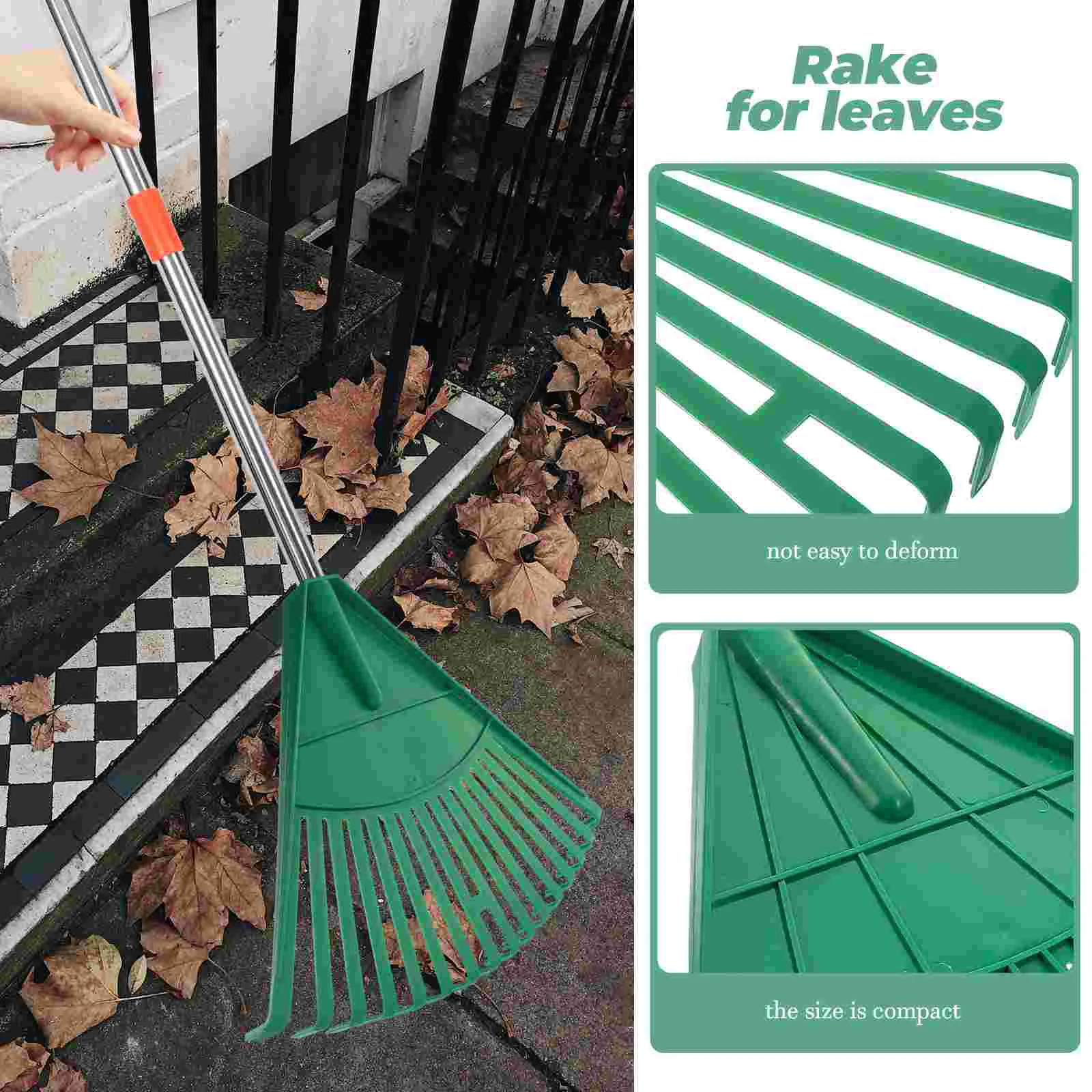 Gardening Rake Rakes for Leaves Lawn Artificial Grass Plastic Heavy Duty Leaf Lawns