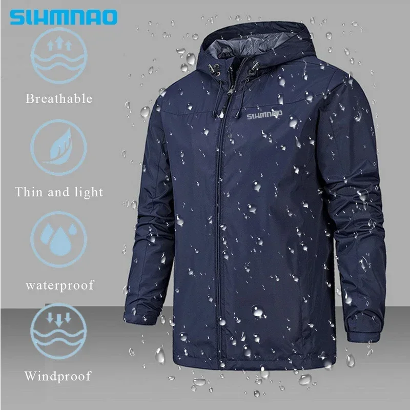 2024 New men\'s Autumn/Winter Jacket Motorcycle windproof jacket Mountaineering jacket Waterproof fishing raincoat casual coat