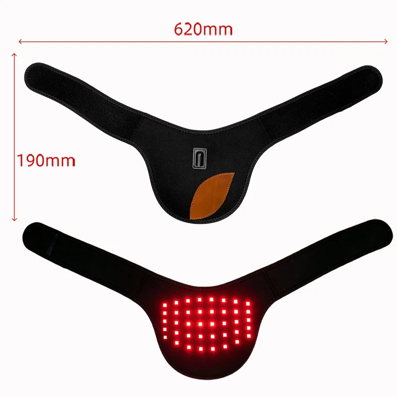 660nm 850nm LED Phototherapy Neck Wrap, 40 Triple Chip LEDs, Flexible Neoprene Scarf, Red Light Therapy Pain Relief