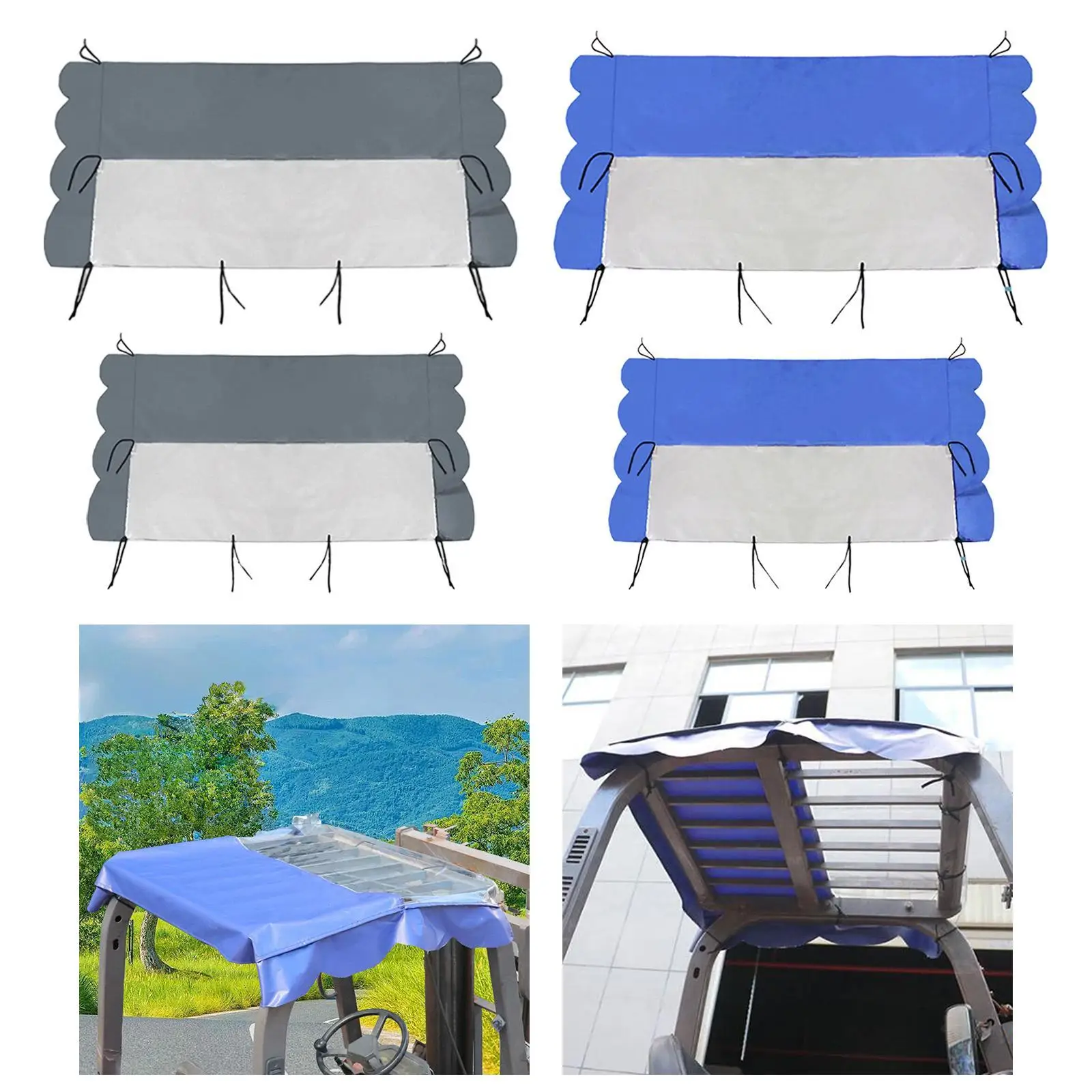 

Forklift Roof Cover for Rain Forklift Accessories High Visibility Waterproof Sun Protection for Snow 2204-6614lb Outdoor Working