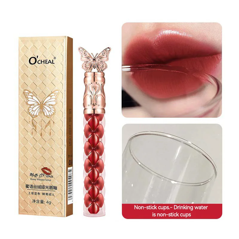 OCHEAL Brillant à lèvres laqué mat, non collant et durable pour un effet verre à haute brillance, un must pour l'été