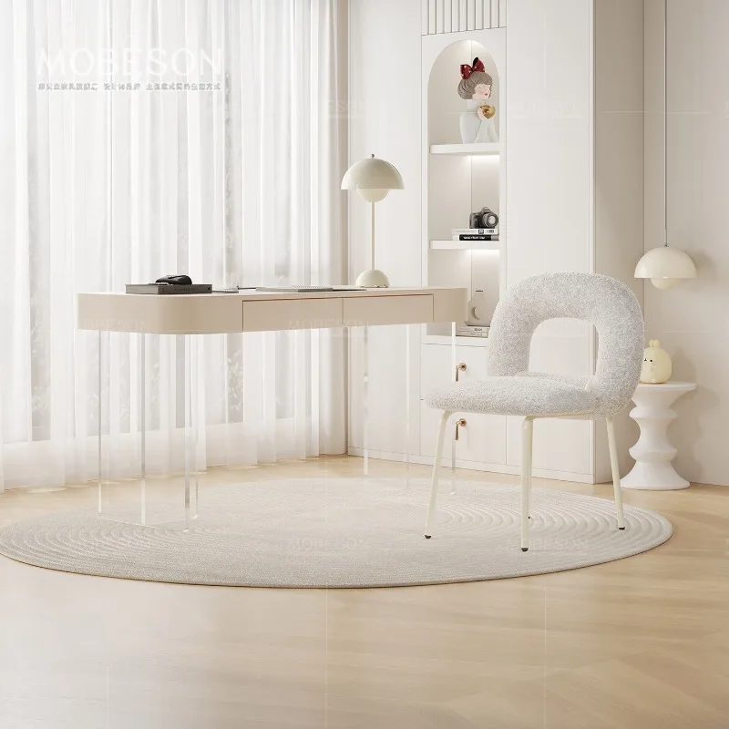 Light luxury high-end acrylic desk, computer dresser integrated table