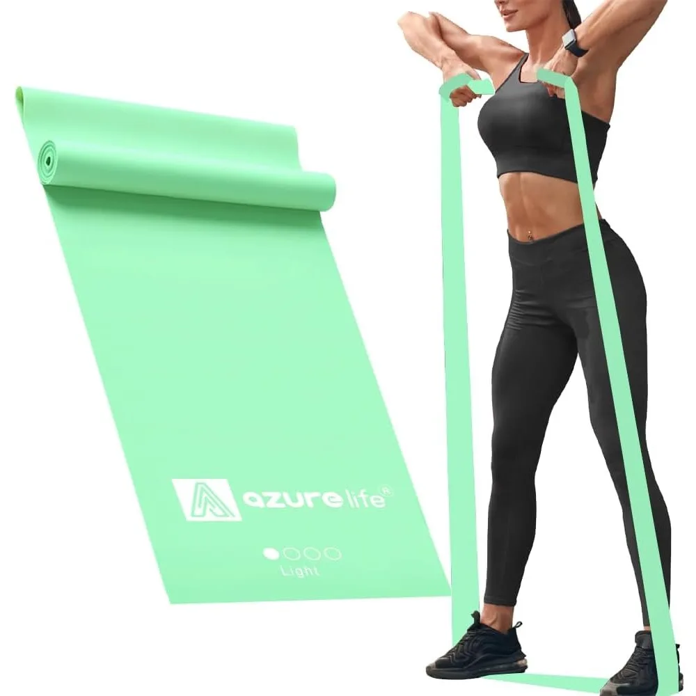 Professional Elastic Resistance Bands Set for Home Gym Workouts Physical Therapy Yoga Pilates and Rehabilitation 5 6 7 Feet Long Non Latex Stretch Exercise Bands for Men and Women Heavy Duty Fitness Toning Strengthening