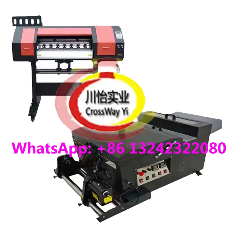 Automatic Powder Sharking Fabric Textile Garment Rolls Two Head Fast Speed A1 60cm DTF Printer From CrossWay Yi