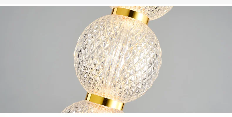 Transparent Acrylic Ball LED Pendant Lights