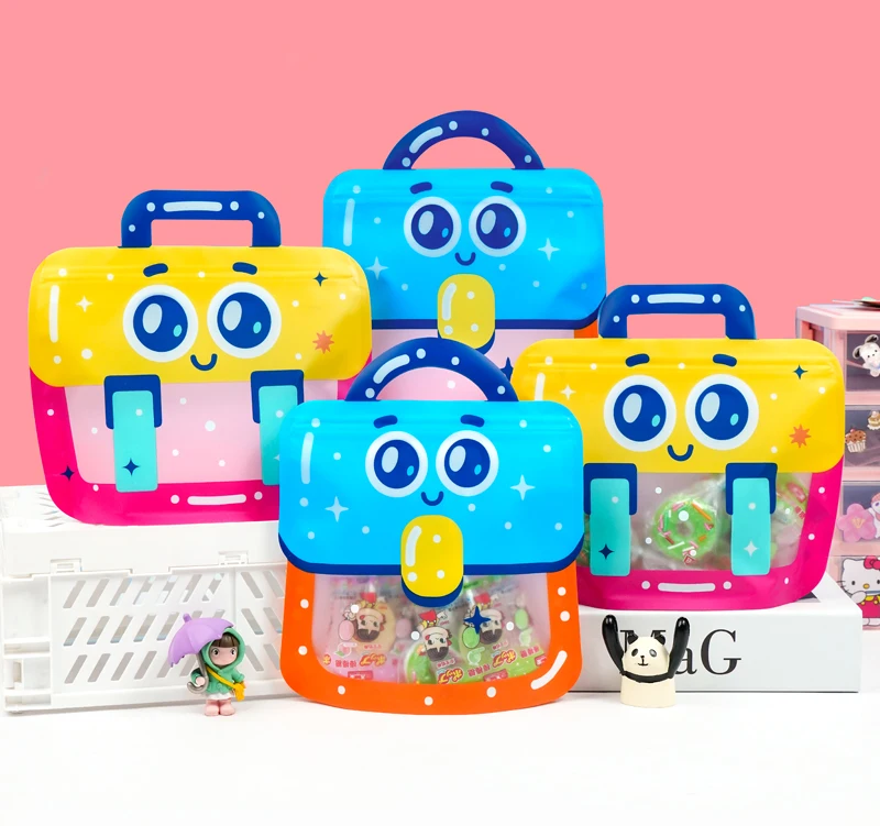20/50pcs Kindertag Geburtstags feier Geschenk beutel Geschenkt üte Lebensmittel qualität Cartoon tragbare Macaron Farbe Abschluss versiegelung Taschen – Detail 12