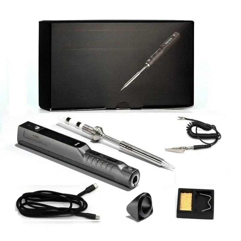 MINIWARE TS101 65W Mini USB Electric Soldering Iron Adjustable Temperature Digital Solder Station B2 BC2 TS-I Tip TS100 Upgrade