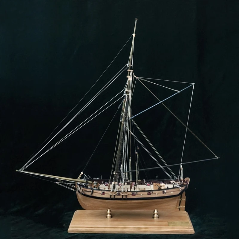 1/64 Wooden Sailboat Model Building Kit TulaCUTTER1830 British Navy Patrol Ship Simulation Ship Model Toy Gift Collection