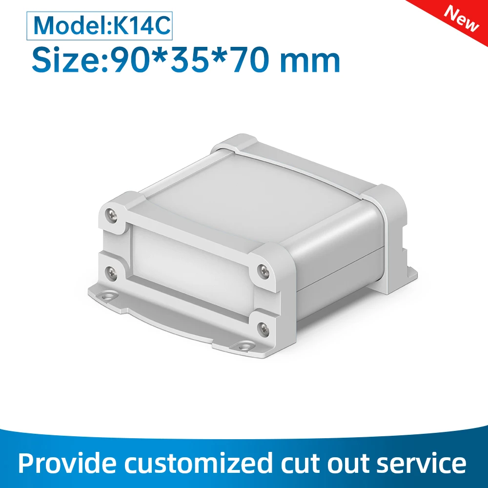 Custom Industrial Equipment Housing Anodization Aluminum Instrument Enclosure Plastic Protection Protective Box K14C 90*35mm