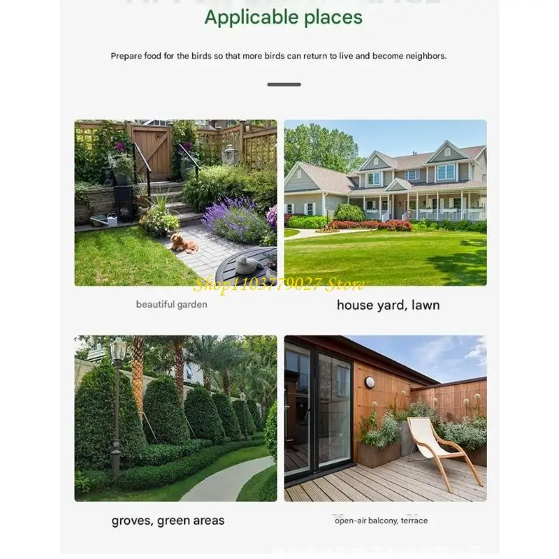 

C4DF садовая беседка большой емкости, подвесная кормушка для диких птиц, открытый контейнер с подвесной веревкой, дом для птиц,