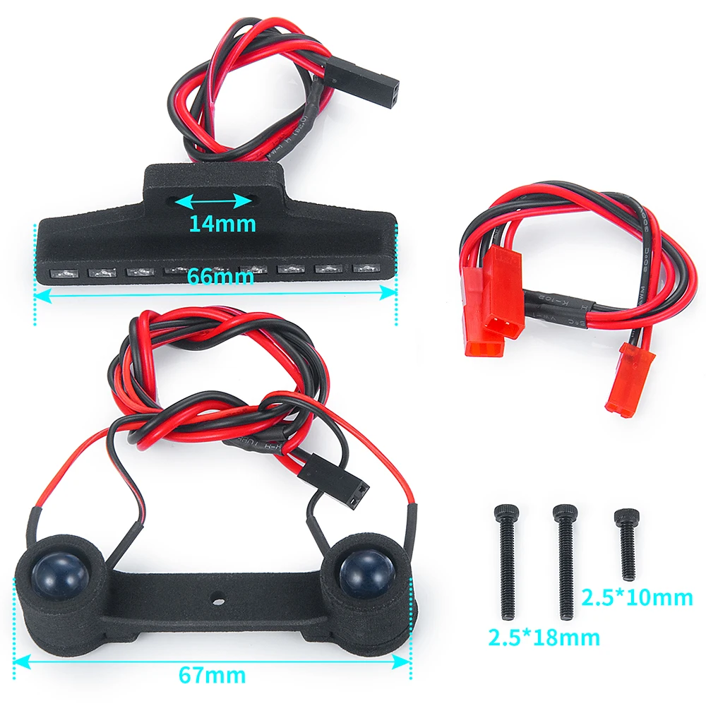 YEAHRUN 1 مجموعة المصابيح الأمامية الذيل مجموعة أضواء LED ل Traxxas E-REVO 1/16 فرش الوحش مركبة يتم التحكم بها عن بُعد # 71076-3 أجزاء الديكور