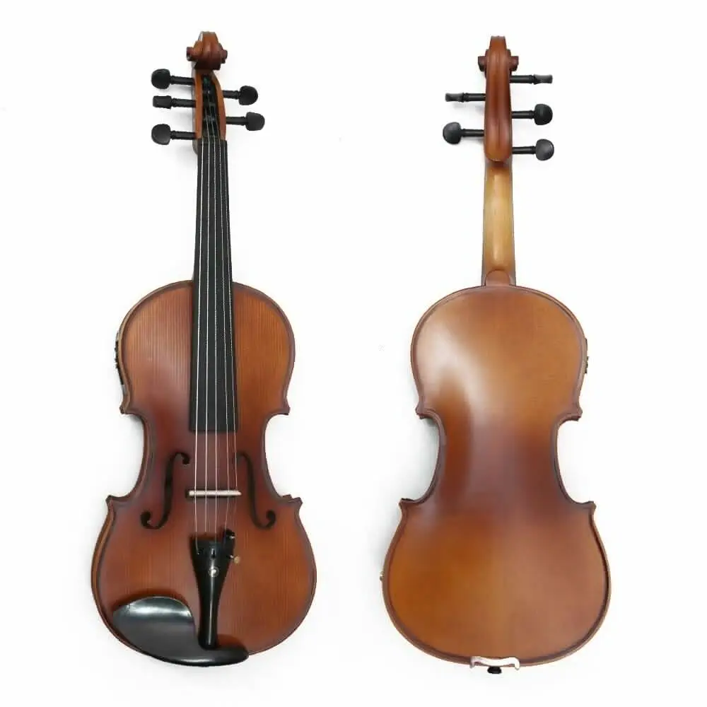 Yinfente 5 String Electric Violin Acoustic Maple Back Spruce Top Ebony Fitting Hollow Finished Hand Made Violin Free Case