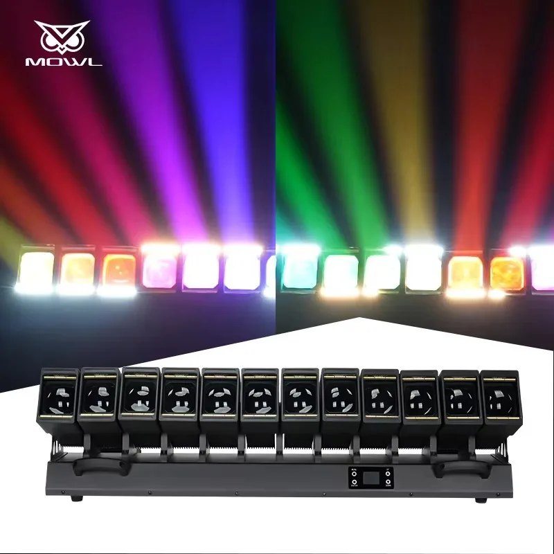 12x60W RGBW Halo Ring Swing Beam LED Matrix Moving Head Projection Light DMX Wash for Concert Disco Stage Projection view 3