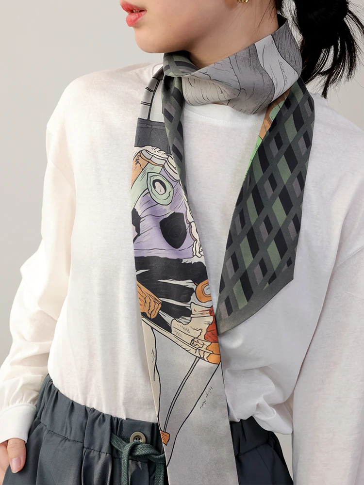 kaliiya-original-white-crane-vintage-sand-wash-double-sided-silk-scarf-with-drifting-belt-versatile-women's-accessory