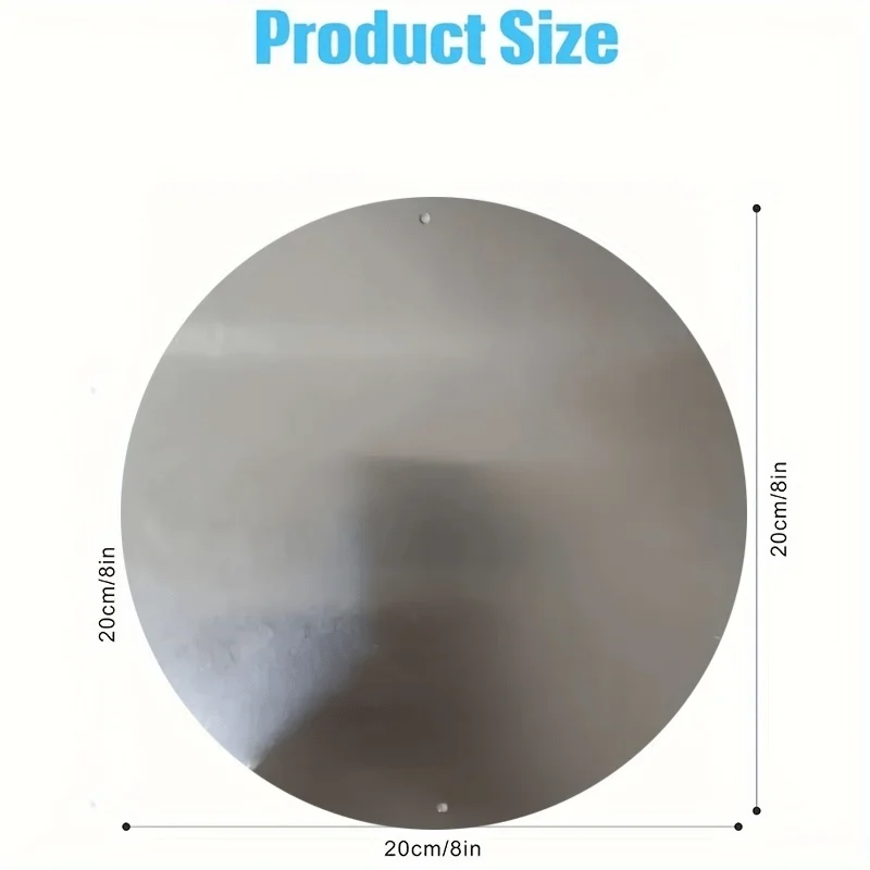 2D Flat, 2D Flat Print 1pc Metal Aluminum Sign 2D Flat, 1pc 8.0X8.0Inch Round Metal Sign - Rustic Lavender in Vintage Bucket Wal
