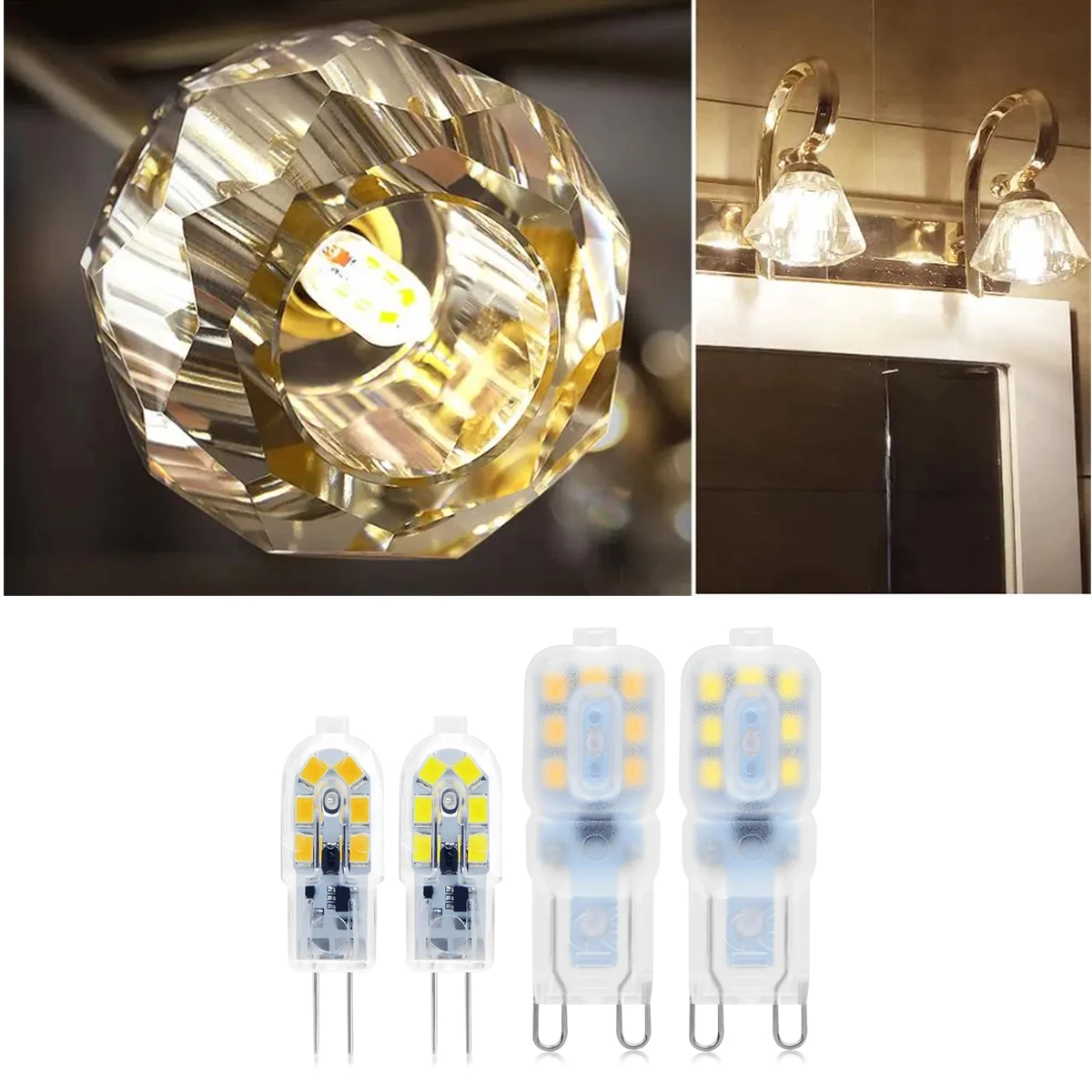 

2pc G9 LED Light Bulbs 220V 110V Spotlight 2835 Bright Home Chandelier Lamps G4 AC/DC12V 220V 3W 5W Replace Halogen Ampoule Lamp