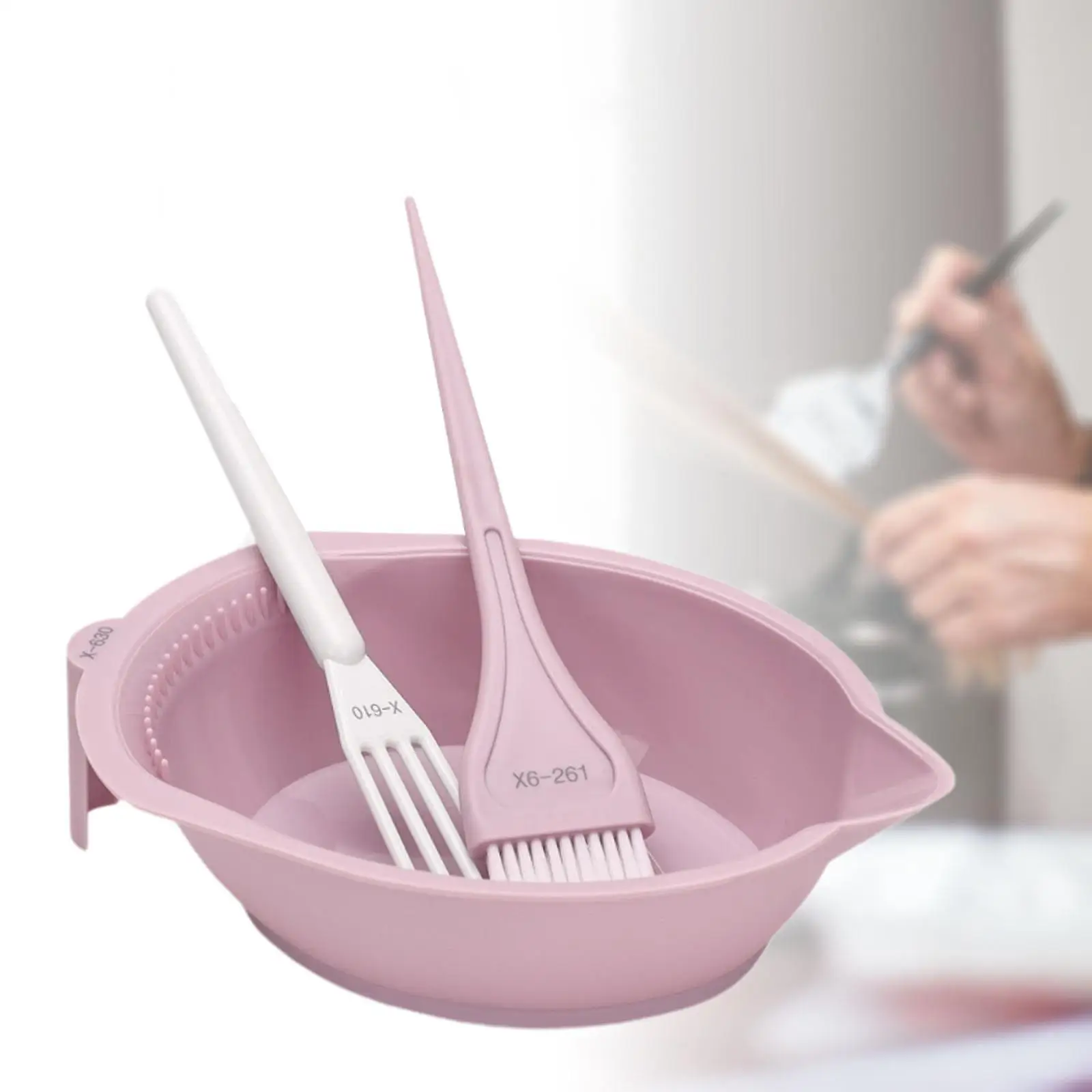 Hair Dye Coloring Set Multi Function Mixing Bowl Brush and Stick for Hair Dye Application Hair Coloring Utensil
